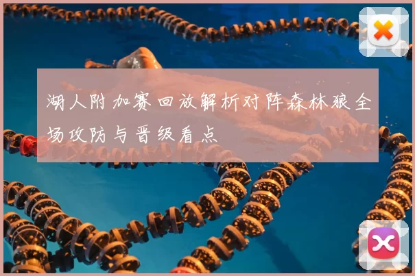 湖人附加赛回放解析对阵森林狼全场攻防与晋级看点